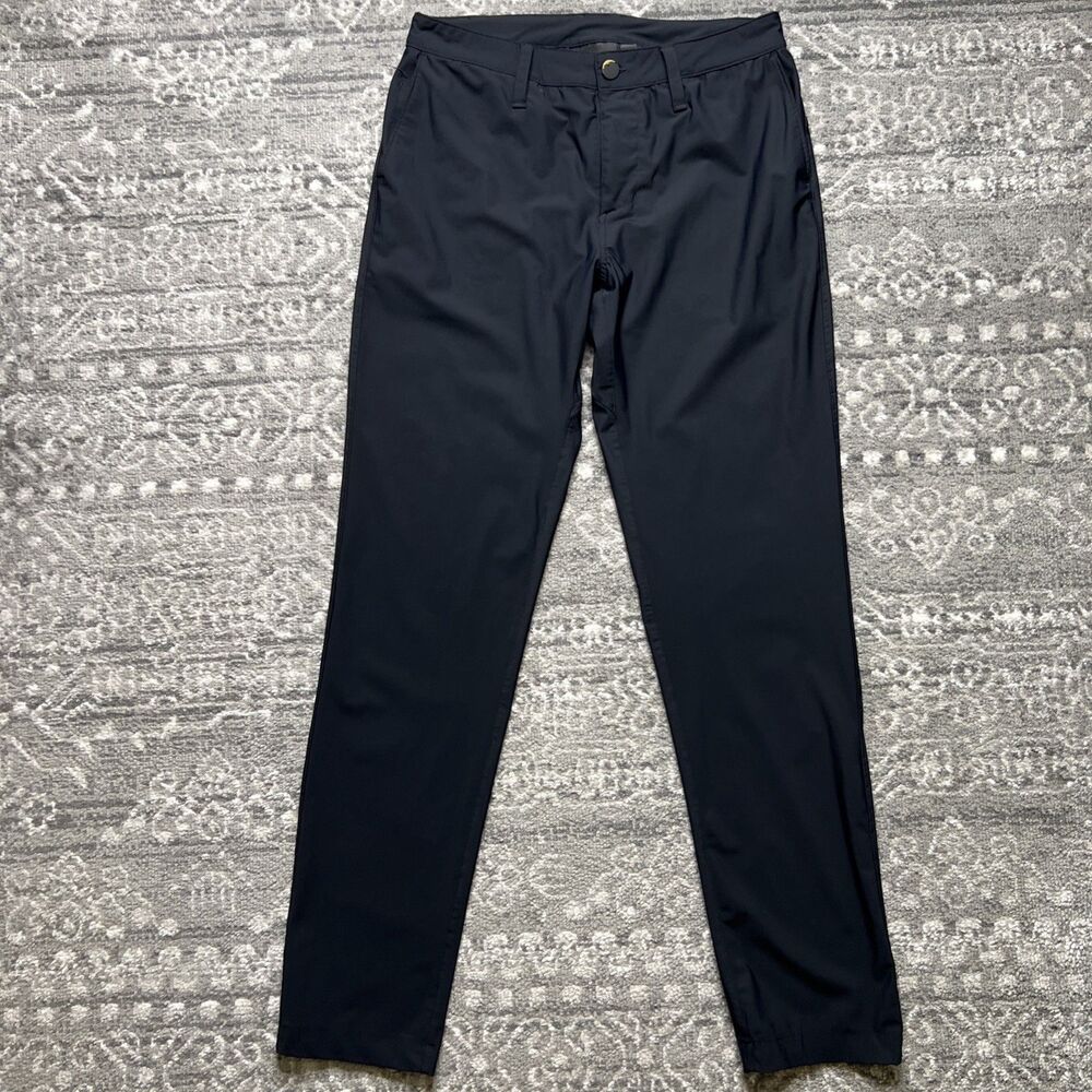 Zella Hybrid Tech Commuter Pants Mens 30 x 31 Black Stretch TaperGolf Travel